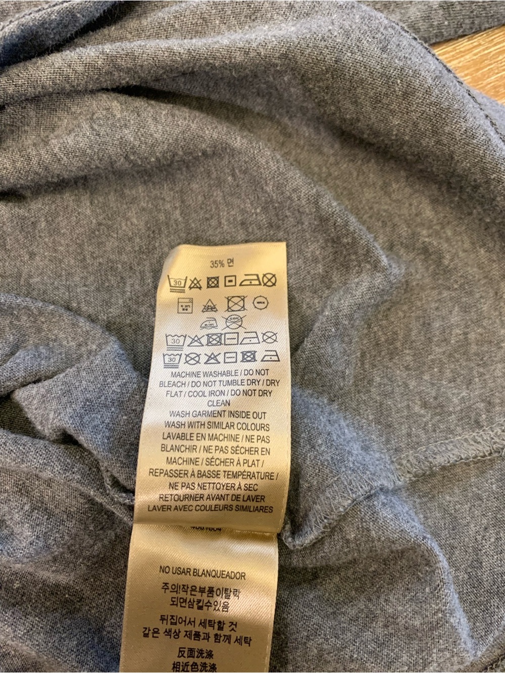 Burberry Gray Long Sleeve Logo Tee - Picture 4 of 9